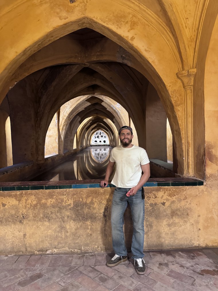 Kareem Negm at the Alcázar of Seville